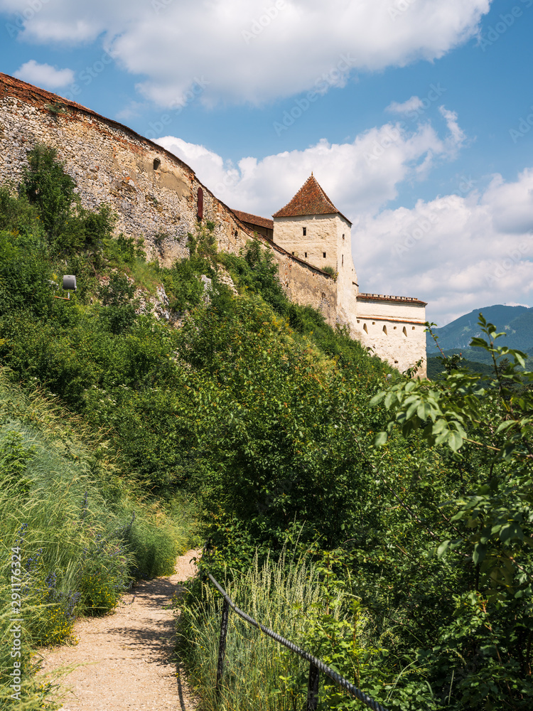 Rasnov Fortress in Brasov County, Transylvania, Romania.