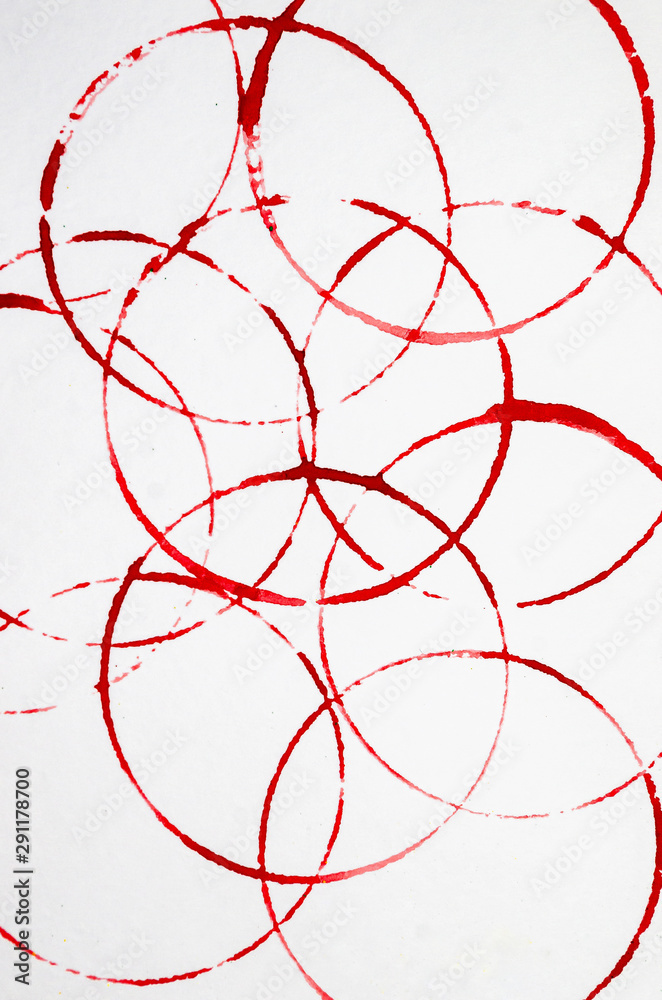 Background - watercolor drawing. Red circles set Background - watercolor drawing. Red circles set