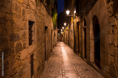 Historic center and Jewish quarter of Girona  Spain   one of the best preserved neighborhoods in Spain and Europe.