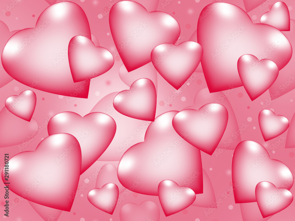 pink seamless pattern with hearts for valentines day.