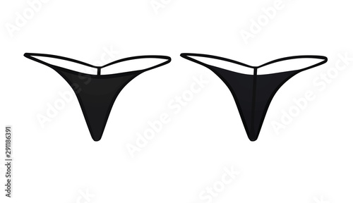 Black woman tong. vector illustration
