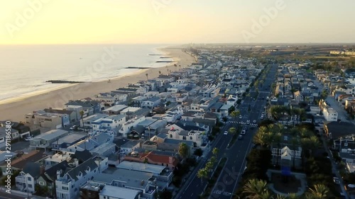 Newport Beach, California sunset drone landscape views photo