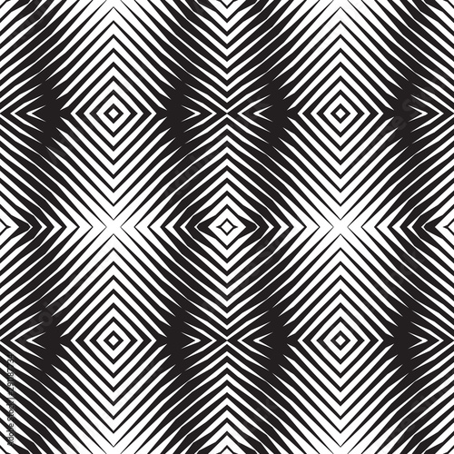 Wallpaper Mural Abstract background vector illustration in black and white colors. Halftone effect lines seamless pattern. Geometric backdrop.  Torontodigital.ca