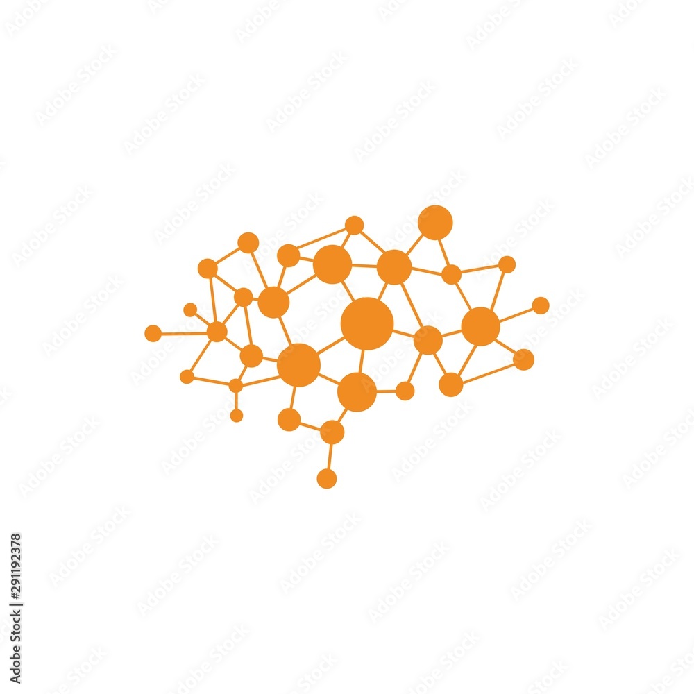 Head logo with circle dot connect relation of mind behind man guy silhouette. icon and illustration for smart phone and web banner intelligence look. medical science tech application. Head logo with circle dot connect relation of mind behind man guy silhouette. icon and illustration for smart phone and web banner intelligence look. medical science tech application.