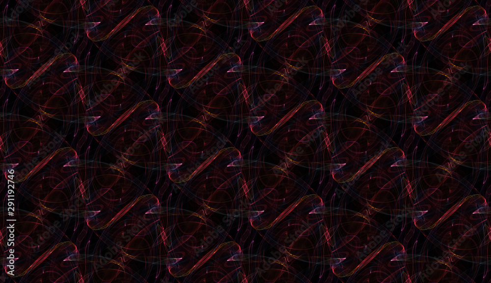 Cool abstract seamless pattern in pink tones on black background. Cool abstract seamless pattern in pink tones on black background.