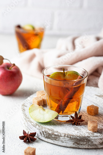 Spicy apple cider, autumn drink