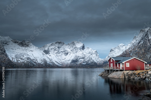 Beautiful landscape in Lofoten Islands in Winter, Norway  © surangaw