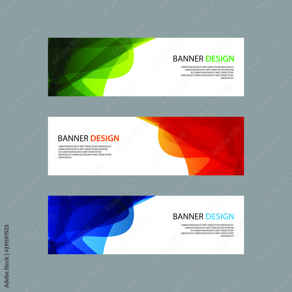 Naklejka premium Vector Abstract design banner web template
