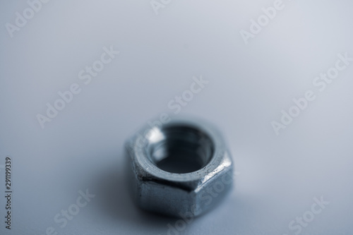 Iron screw on a white background