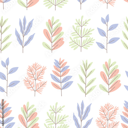 spring doodle plant seamless pattern perfect for kids pattern, baby clothes, baby blanket, baby dress, fabric and textile pattern