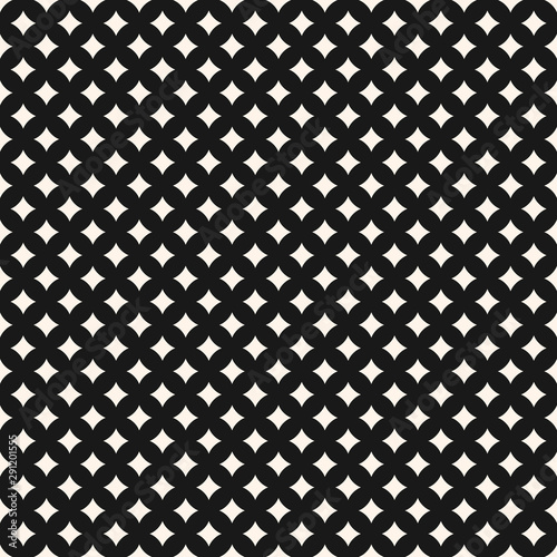 Vector geometric seamless pattern with small rhombuses  curved diamond shapes