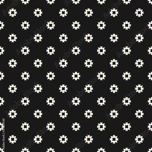 Vector seamless pattern with square cross shapes. Simple geometric ornament