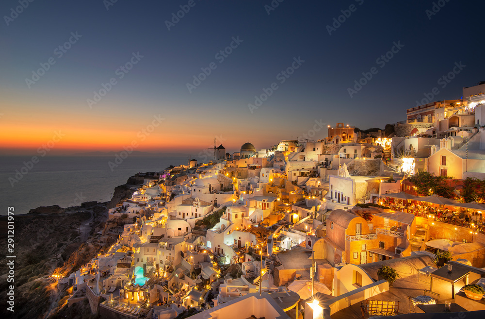 Obraz premium Santorini golden hour