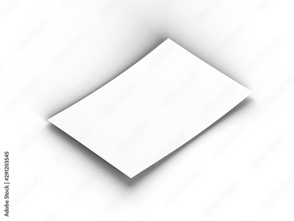 Empty paper sheet in A4 format - 3d illustration Empty paper sheet in A4 format - 3d illustration