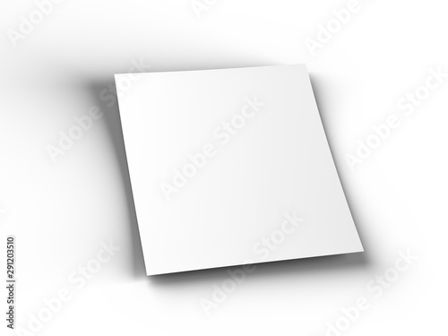 Empty paper sheet in A4 format - 3d illustration