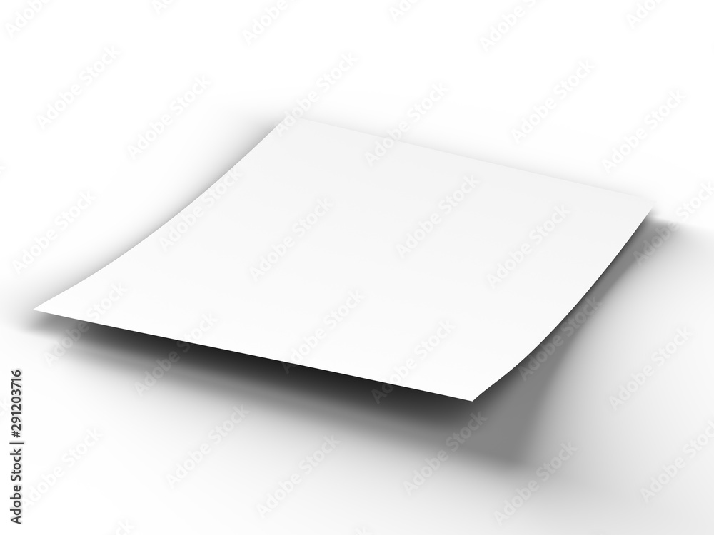 Empty paper sheet in A4 format - 3d illustration Empty paper sheet in A4 format - 3d illustration