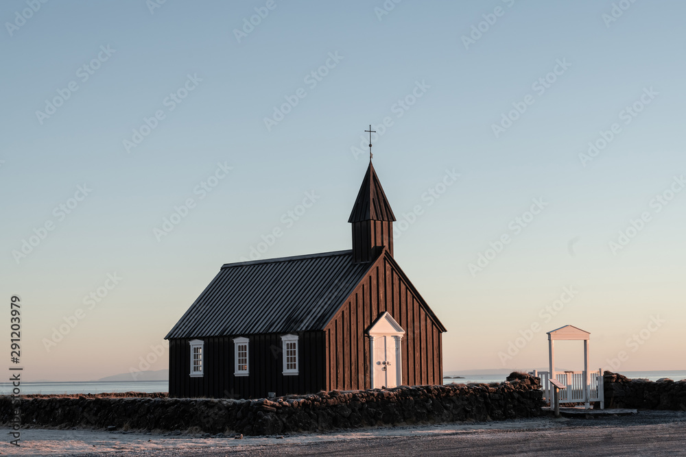 Fototapeta premium The Black Church of Budir in Iceland