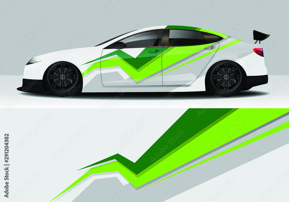 car wrap abstract modern shapes