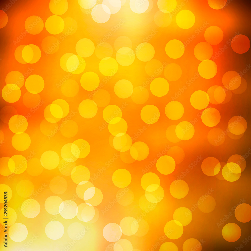 Yellow and orange boke background. Vector illustration