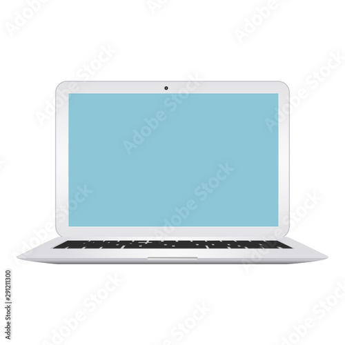 A laptop screen display. Can be used with custom images