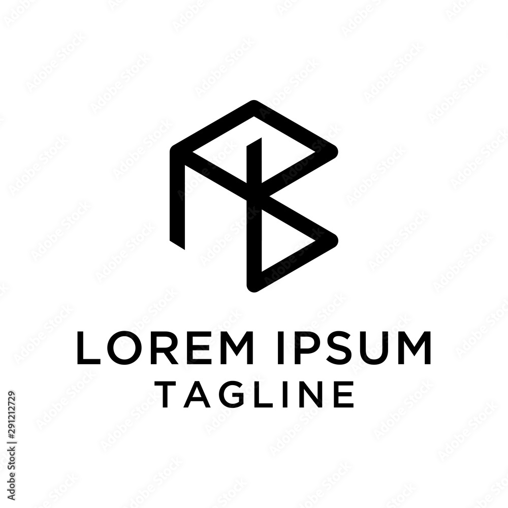 initial letter logo PB, BP, logo template