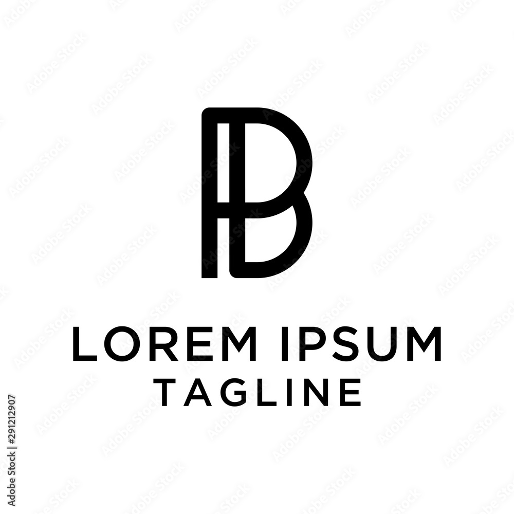 initial letter logo PB, BP, logo template initial letter logo PB, BP, logo template