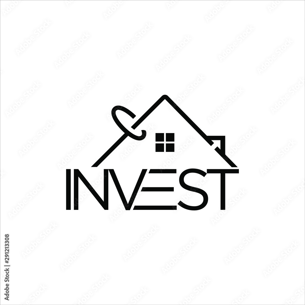 home investment logo simple black line house illustration for corporate design idea home investment logo simple black line house illustration for corporate design idea