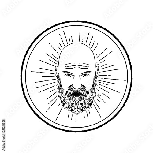 bald man with beard