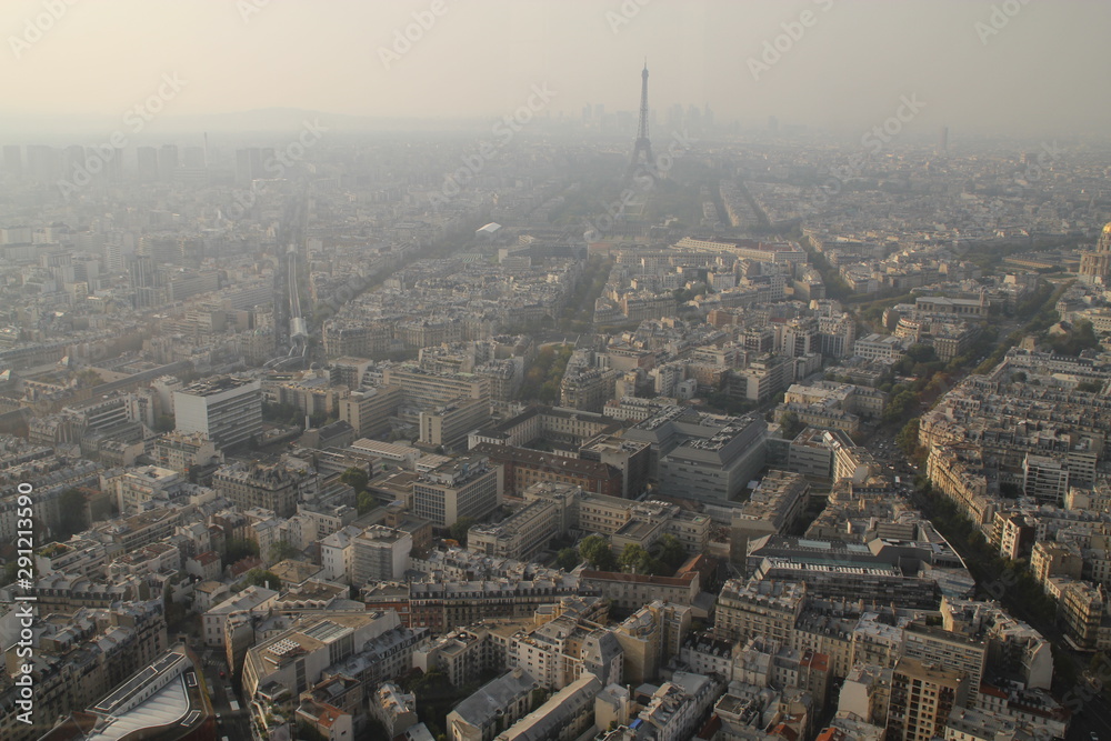 Aerial view of Paris