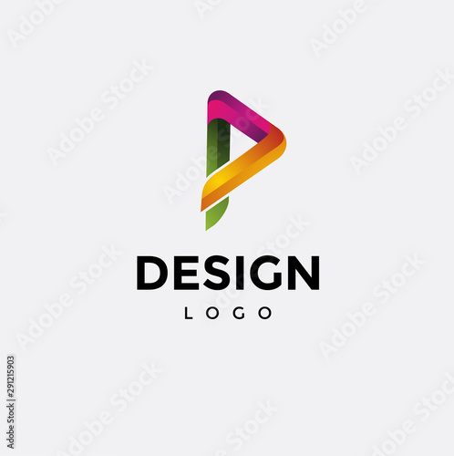 Free Download Vector logo design, initials p - GFXLoad