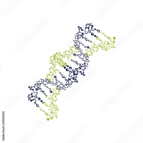 DNA helix biotechnology gene chromosome logo and vector illustration