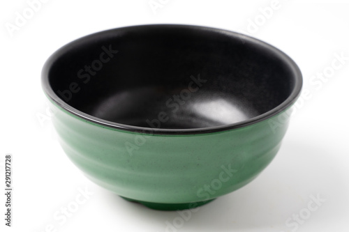empty japanese bowl on white