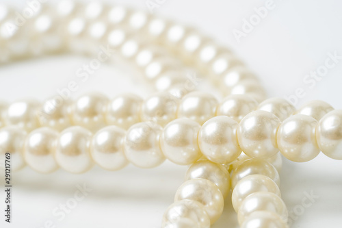 pearl necklace isolated on white