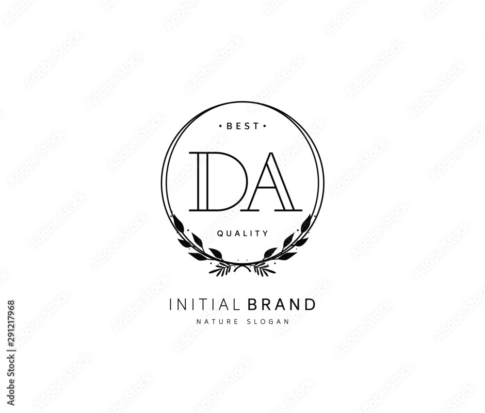 D A DA Beauty vector initial logo, handwriting logo of initial signature, wedding, fashion, jewerly, boutique, floral and botanical with creative template for any company or business. D A DA Beauty vector initial logo, handwriting logo of initial signature, wedding, fashion, jewerly, boutique, floral and botanical with creative template for any company or business.