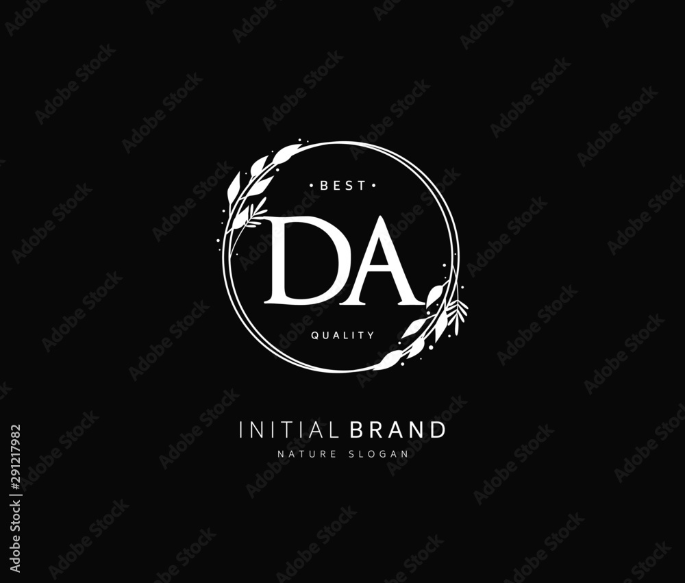D A DA Beauty vector initial logo, handwriting logo of initial signature, wedding, fashion, jewerly, boutique, floral and botanical with creative template for any company or business. D A DA Beauty vector initial logo, handwriting logo of initial signature, wedding, fashion, jewerly, boutique, floral and botanical with creative template for any company or business.