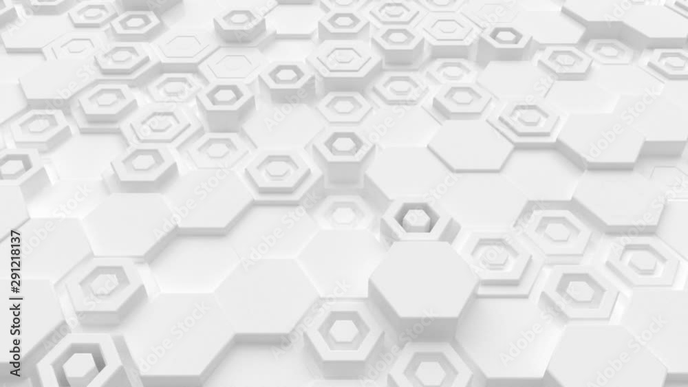 Abstract motion background from random moving hexagons, seamless loop animation Abstract motion background from random moving hexagons, seamless loop animation
