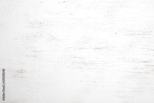 Vintage white wood background - Old weathered wooden texture painted in white color.