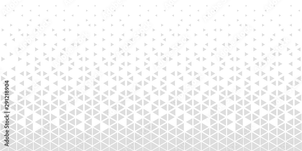 Halftone triangle abstract background. Monochrome geometric vector pattern.