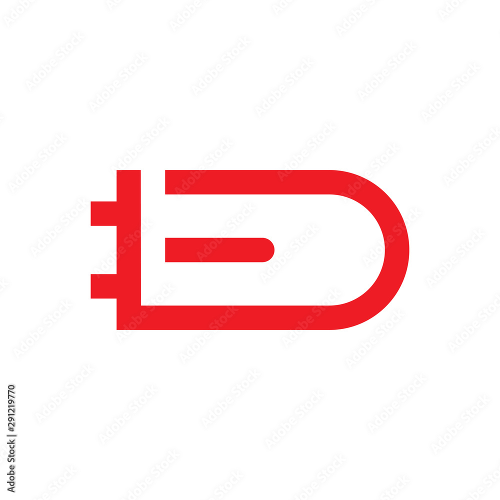 LED logo design vector, LED bulb logo Stock Vector