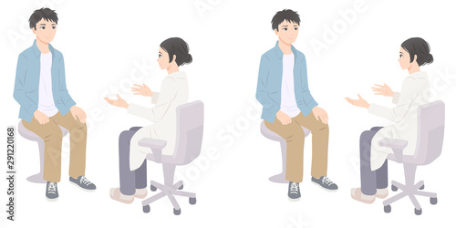 診察を受ける男性