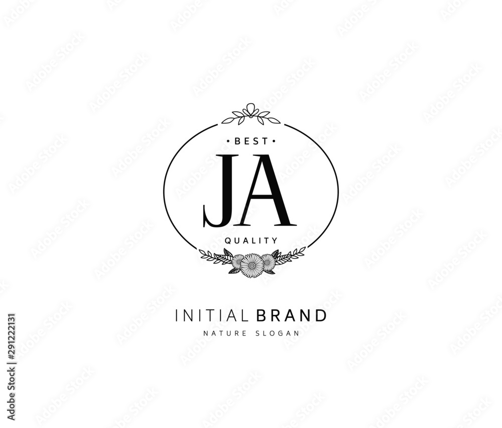 J A JA Beauty vector initial logo, handwriting logo of initial signature, wedding, fashion, jewerly, boutique, floral and botanical with creative template for any company or business. J A JA Beauty vector initial logo, handwriting logo of initial signature, wedding, fashion, jewerly, boutique, floral and botanical with creative template for any company or business.