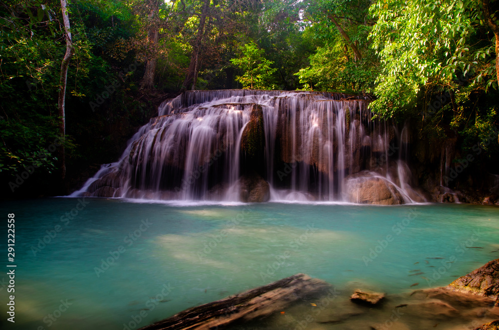 waterfall in deep forest  , thailand  nature background