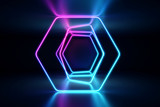 Neon lights abstract background. 3d rendering