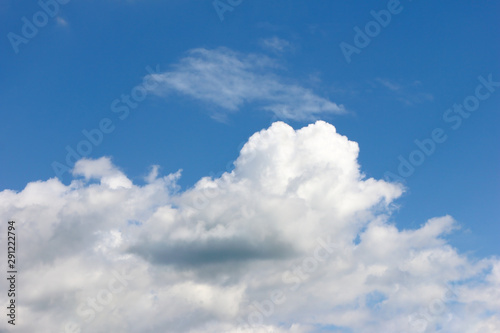 blue sky and white clouds soft focus