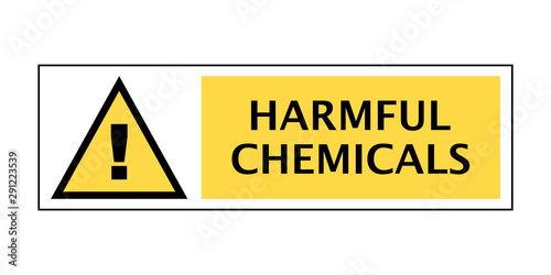 Harmful Chemicals sign. Flat style. 