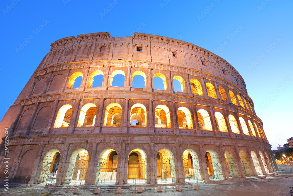 Colosseum historical building Rome Italy