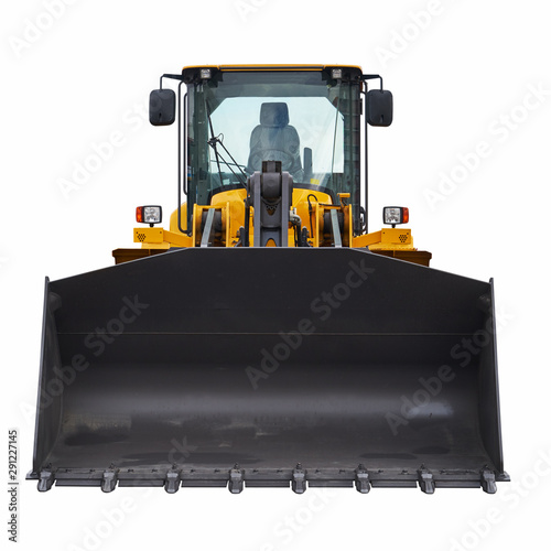 Modern front loader. Isolated on white.