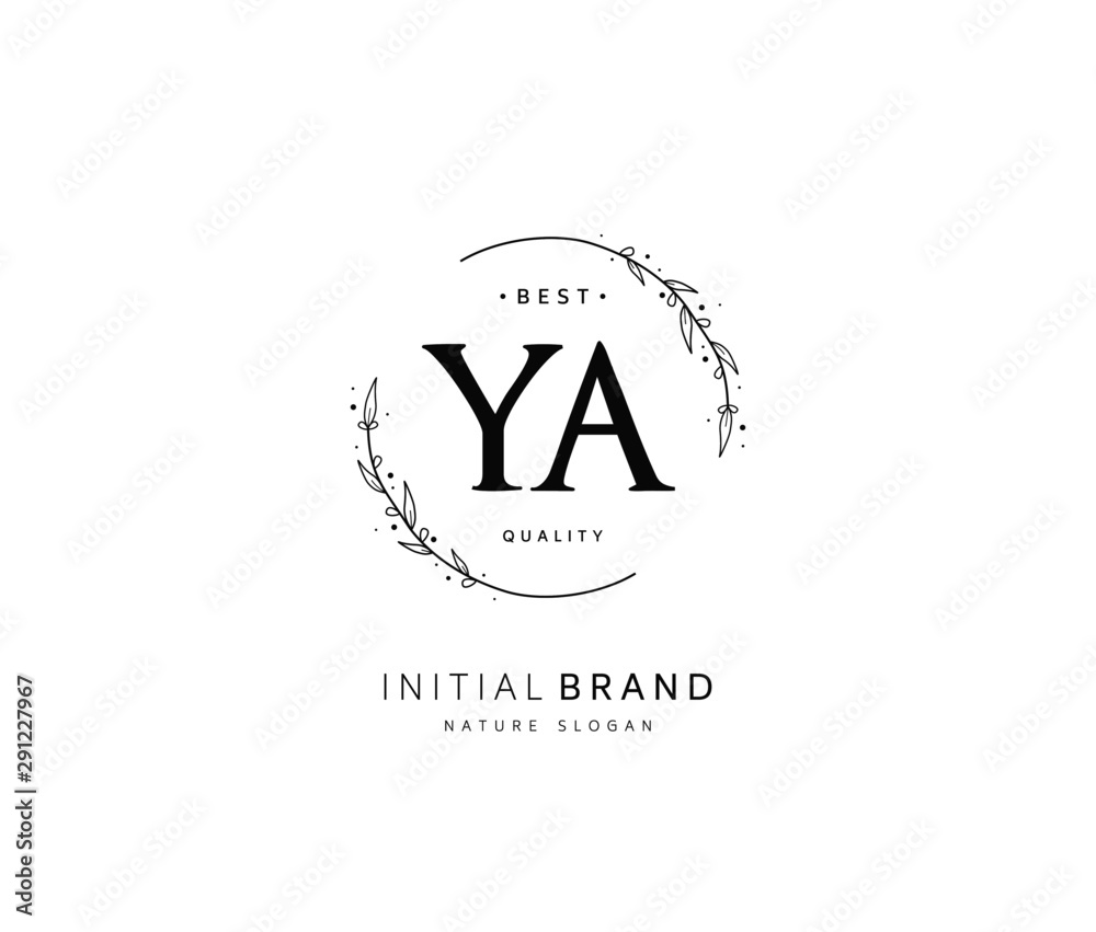 Y A YA Beauty vector initial logo, handwriting logo of initial signature, wedding, fashion, jewerly, boutique, floral and botanical with creative template for any company or business. Y A YA Beauty vector initial logo, handwriting logo of initial signature, wedding, fashion, jewerly, boutique, floral and botanical with creative template for any company or business.