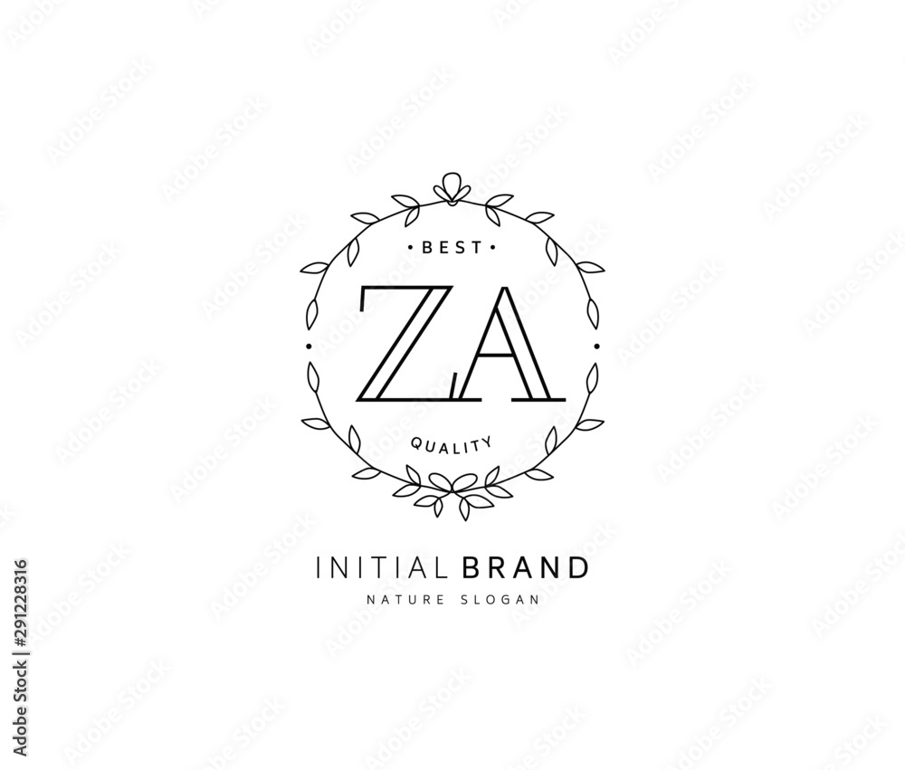 Z A ZA Beauty vector initial logo, handwriting logo of initial signature, wedding, fashion, jewerly, boutique, floral and botanical with creative template for any company or business. Z A ZA Beauty vector initial logo, handwriting logo of initial signature, wedding, fashion, jewerly, boutique, floral and botanical with creative template for any company or business.