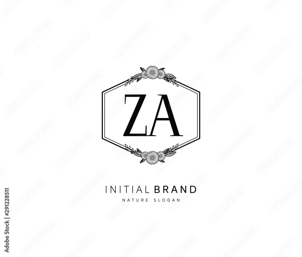 Z A ZA Beauty vector initial logo, handwriting logo of initial signature, wedding, fashion, jewerly, boutique, floral and botanical with creative template for any company or business. Z A ZA Beauty vector initial logo, handwriting logo of initial signature, wedding, fashion, jewerly, boutique, floral and botanical with creative template for any company or business.
